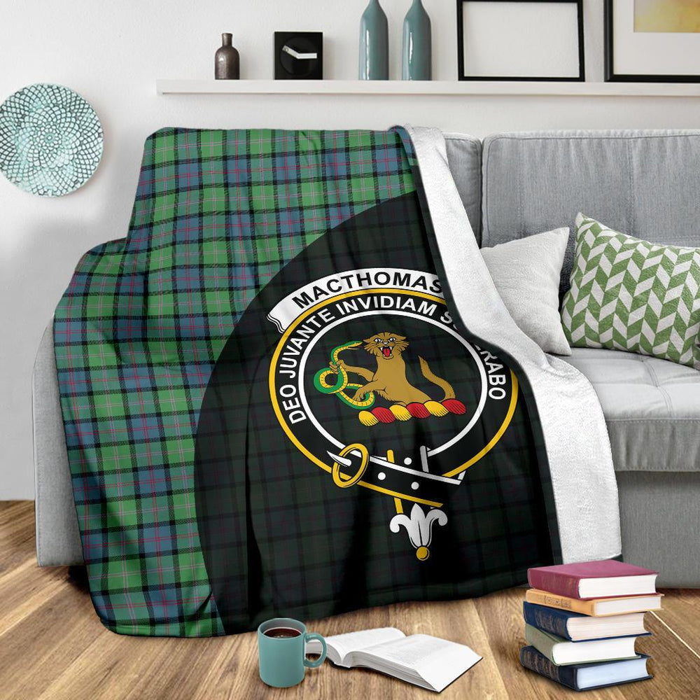 Clan MacThomas Ancient Tartan Crest Blanket Wave Style HA53 Clan MacThomas Tartan Today