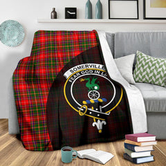Clan Somerville Modern Tartan Crest Blanket Wave Style KD54 Clan Somerville Tartan Today