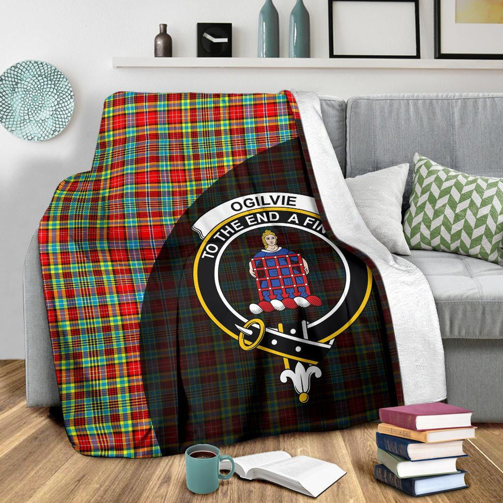 Clan Ogilvie Tartan Crest Blanket Wave Style WV65 Clan Ogilvie Tartan Today