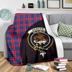 Clan Graham of Menteith Red Tartan Crest Blanket Wave Style QO94 Clan Graham Tartan Today