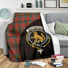 Clan MacPherson Weathered Tartan Crest Blanket Wave Style KA86 Clan MacPherson Tartan Today