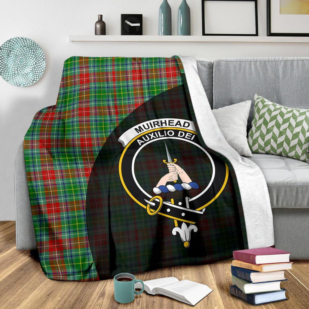 Clan Muirhead Tartan Crest Blanket Wave Style GC53 Clan Muir_More Tartan Today