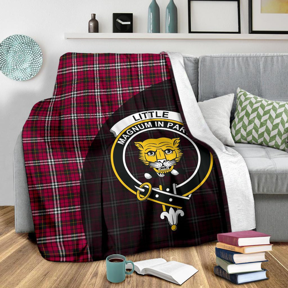 Clan Little Tartan Crest Blanket Wave Style TT11 Clan Little Tartan Today