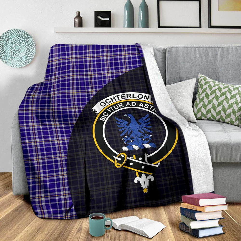 Clan Ochterlony Tartan Crest Blanket Wave Style MY26 Clan Ochterlony/ Ochterlonie Tartan Today
