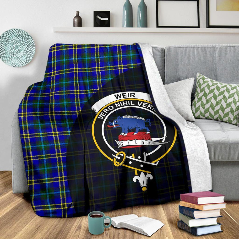 Clan Weir Modern Tartan Crest Blanket Wave Style RR78 Clan Weir Tartan Today