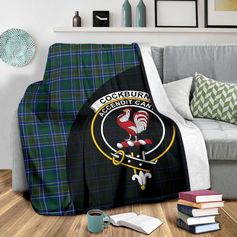 Clan Cockburn Ancient Tartan Crest Blanket Wave Style ZU14 Clan Cockburn Tartan Today