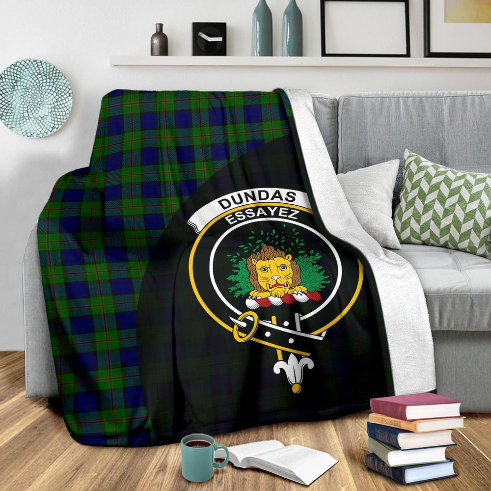 Clan Dundas Modern Tartan Crest Blanket Wave Style AB28 Clan Dundas Tartan Today