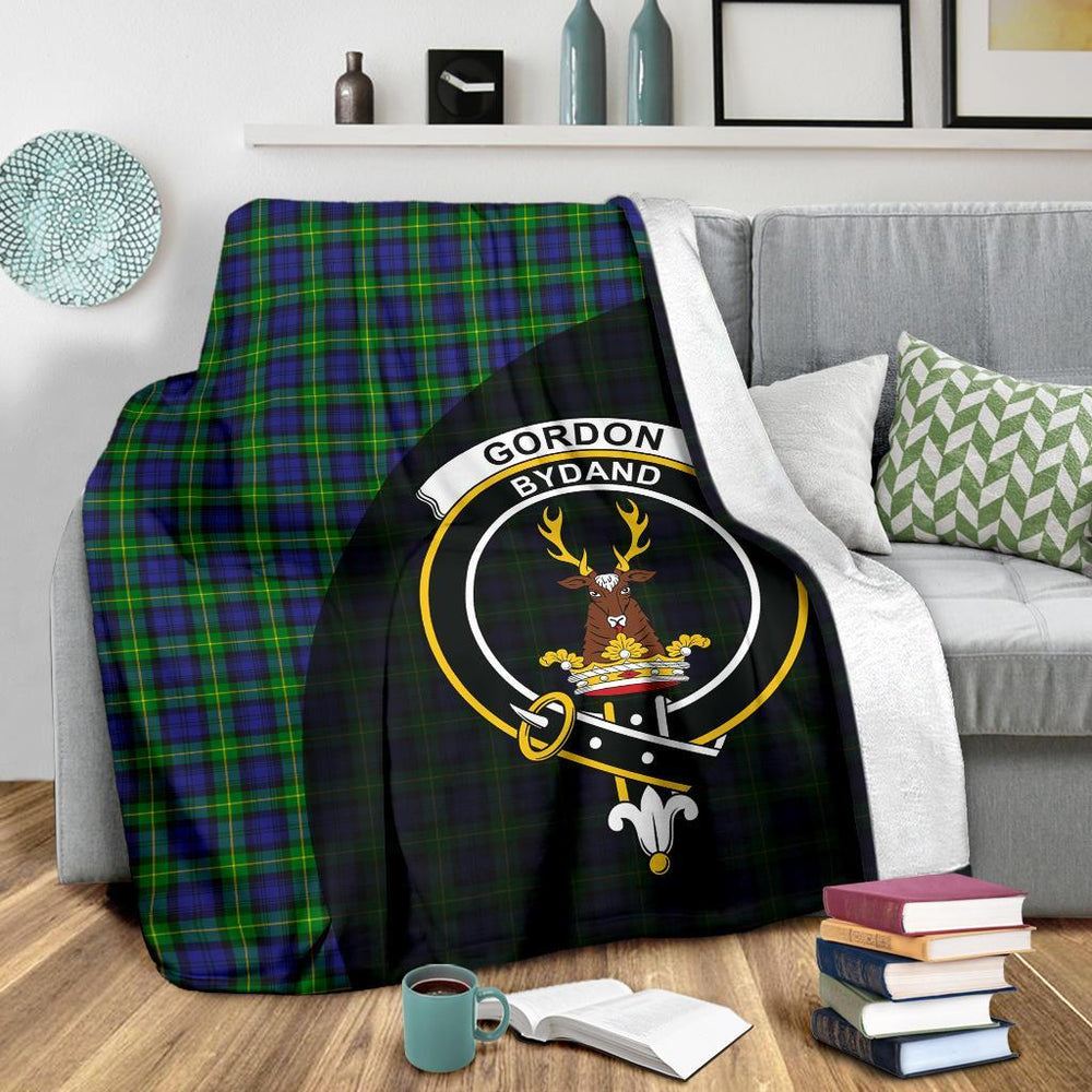 Clan Gordon Modern Tartan Crest Blanket Wave Style VB78 Clan Gordon Tartan Today