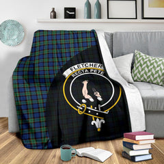 Clan Fletcher Ancient Tartan Crest Blanket Wave Style RW74 Clan Fletcher Tartan Today