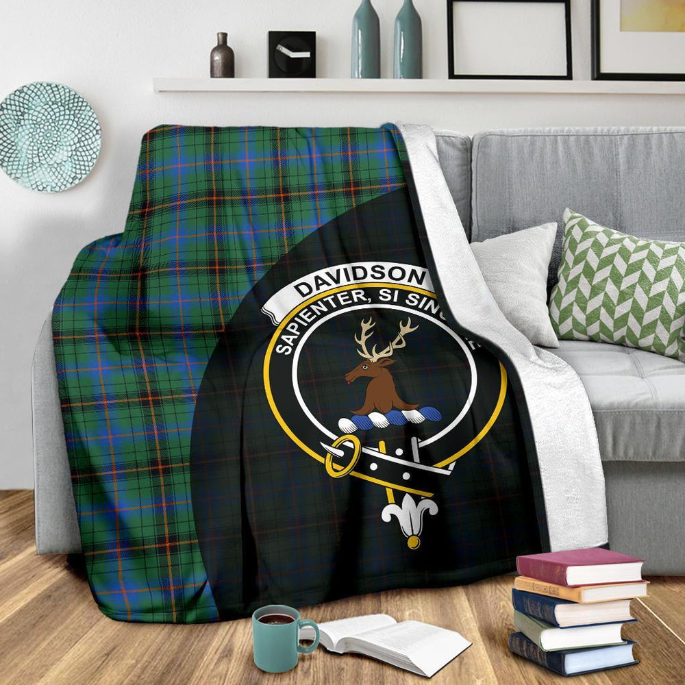 Clan Davidson Ancient Tartan Crest Blanket Wave Style VM54 Clan Davidson Tartan Today