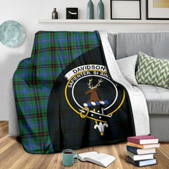 Clan Davidson Ancient Tartan Crest Blanket Wave Style VM54 Clan Davidson Tartan Today