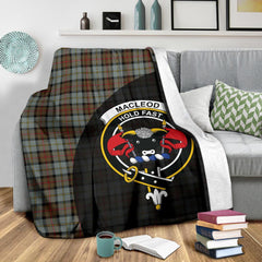 Clan MacLeod of Harris Weathered Tartan Crest Blanket Wave Style KX47 Clan Hall Tartan Today