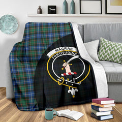 Clan MacRae Hunting Ancient Tartan Crest Blanket Wave Style JZ48 Clan MacRae Tartan Today