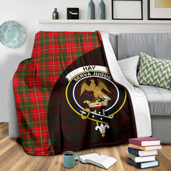 Clan Hay Modern Tartan Crest Blanket Wave Style OS47 Clan Hay Tartan Today