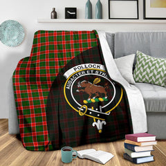 Clan Pollock Modern Tartan Crest Blanket Wave Style SO58 Clan Pollock Tartan Today