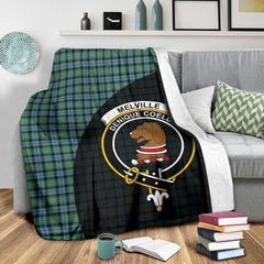 Clan Melville Tartan Crest Blanket Wave Style AU59 Clan Melville Tartan Today