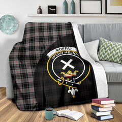Clan Moffat Modern Tartan Crest Blanket Wave Style OR62 Clan Moffat Tartan Today