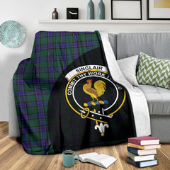 Clan Sinclair Hunting Modern Tartan Crest Blanket Wave Style AU91 Clan Sinclair Tartan Today