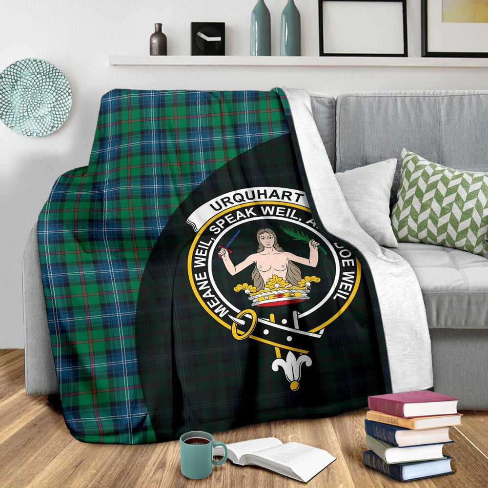 Clan Urquhart Ancient Tartan Crest Blanket Wave Style NS82 Clan Urquhart Tartan Today