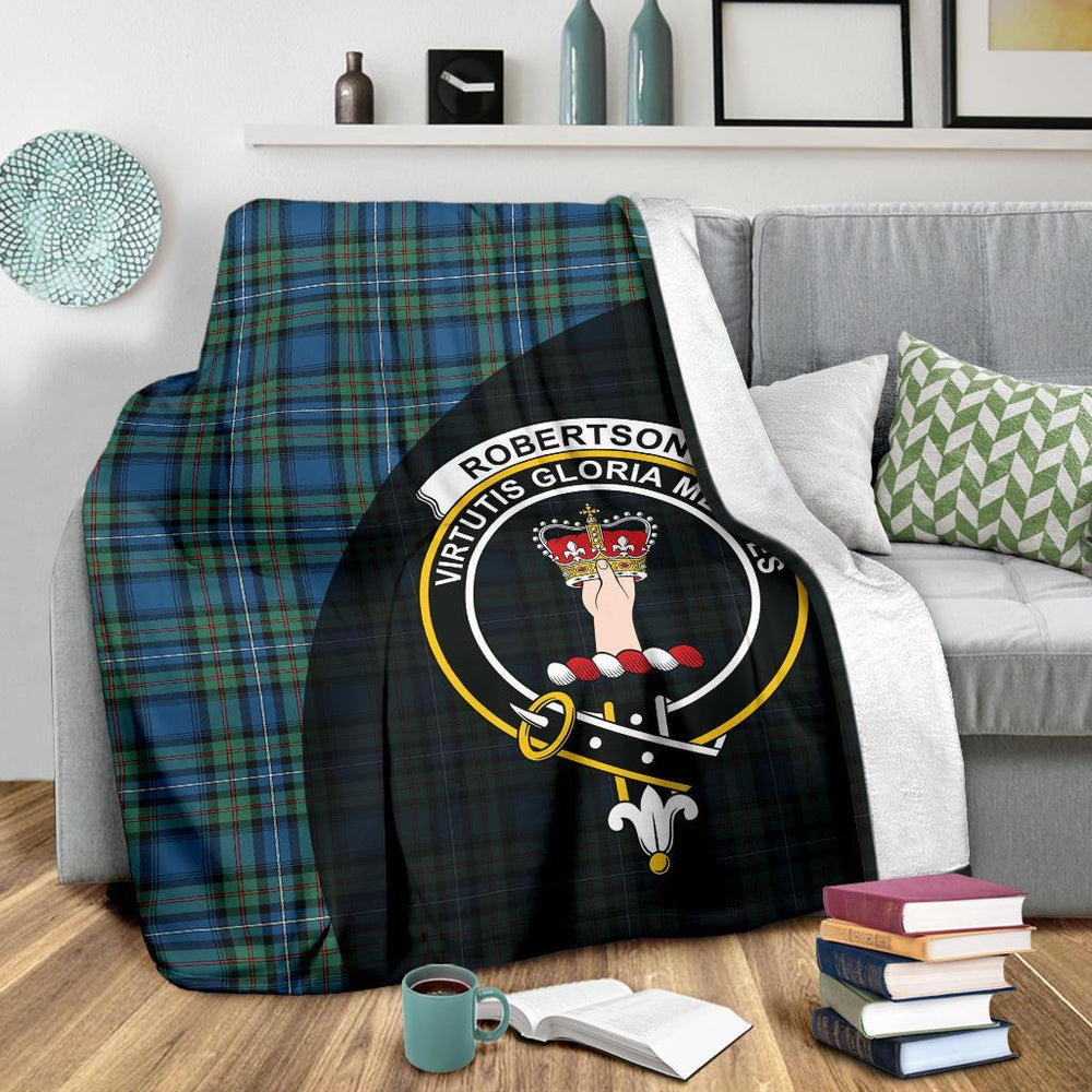 Clan Robertson Hunting Ancient Tartan Crest Blanket Wave Style NU42 Clan Robertson Tartan Today