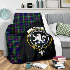 Clan Inglis Modern Tartan Crest Blanket Wave Style VB80 Clan Inglis Tartan Today