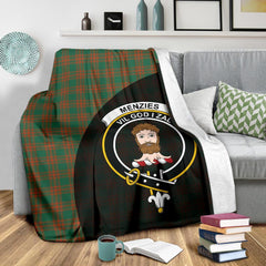 Clan Menzies Green Ancient Tartan Crest Blanket Wave Style JN64 Clan Menzies Tartan Today