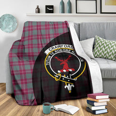 Clan Crawford Ancient Tartan Crest Blanket Wave Style KD48 Clan Crawford Tartan Today