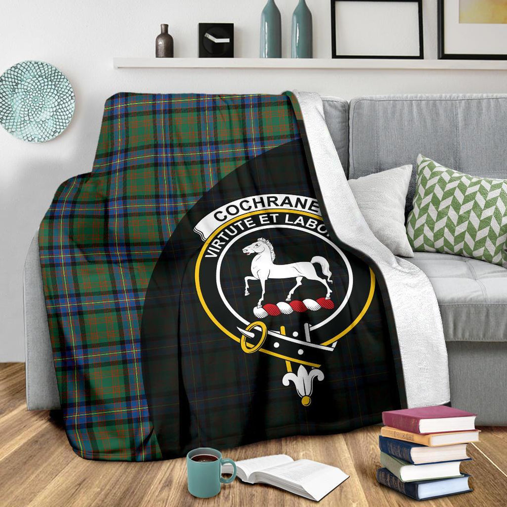 Clan Cochrane Ancient Tartan Crest Blanket Wave Style OO18 Clan Cochrane Tartan Today
