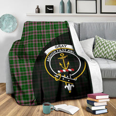 Clan Gray Hunting Tartan Crest Blanket Wave Style RD43 Clan Gray Tartan Today