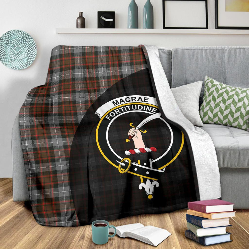 Clan MacRae Hunting Weathered Tartan Crest Blanket Wave Style ET39 Clan MacRae Tartan Today