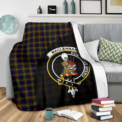 Clan MacLellan Modern Tartan Crest Blanket Wave Style KM72 Clan Hall Tartan Today