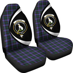 Clan Hunter Modern Tartan Crest Circle Car Seat Cover OB14 Clan Hunter Tartan Today