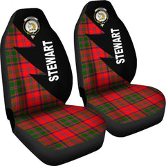 Clan Stewart of Appin Tartan Crest Flash Style Car Seat Cover OW94 Clan Stewart of Appin Tartan Today
