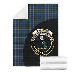 Clan MacInnes Modern Tartan Crest Blanket Wave Style SA32 Clan MacInnes Tartan Today