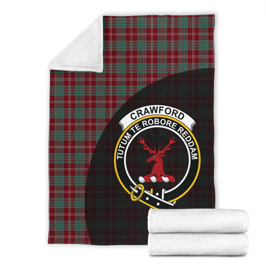 Clan Crawford Modern Tartan Crest Blanket 3 Sizes PV77 Clan Crawford Tartan Today