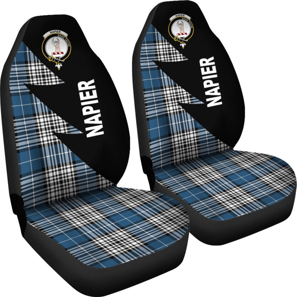 Clan Napier Tartan Crest Flash Style Car Seat Cover JX74 Clan Napier Tartan Today