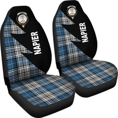 Clan Napier Tartan Crest Flash Style Car Seat Cover JX74 Clan Napier Tartan Today