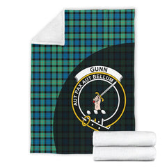 Clan Gunn Ancient Family Tartan Crest Blanket 3 Sizes VJ39 Clan Gunn Tartan Today