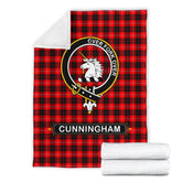 Clan Cunningham Tartan Crest Blanket 3 Sizes EF96 Clan Cunningham Tartan Today