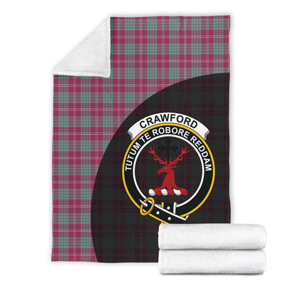 Clan Crawford Ancient Tartan Crest Blanket 3 Sizes