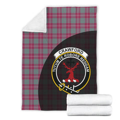 Clan Crawford Ancient Tartan Crest Blanket 3 Sizes MR14 Clan Crawford Tartan Today