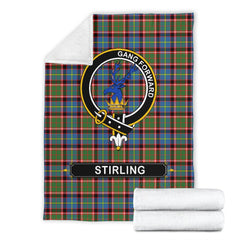 Clan Stirling (of Cadder-Present Chief) Family Tartan Crest Blanket 3 Sizes FQ79 Clan Stirling Tartan Today
