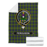 Clan Ferguson Tartan Crest Blanket 3 Sizes XH56 Clan Hall Tartan Today