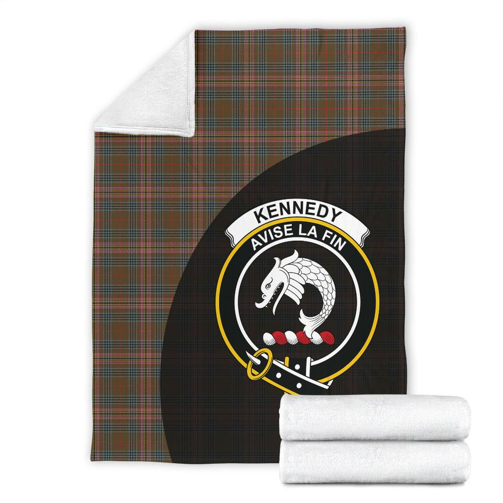 Clan Kennedy Weathered Tartan Crest Blanket 3 Sizes WV62 Clan Kennedy Tartan Today