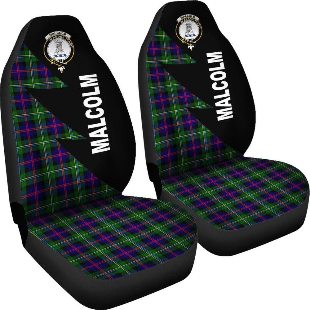 Clan Malcolm (MacCallum) Modern Tartan Crest Car Seat Cover - Flash StyleQG97 Clan MacCallum Tartan Today
