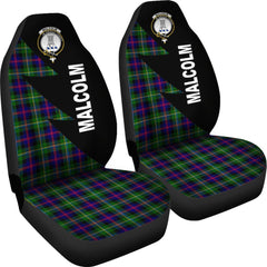 Clan Malcolm (MacCallum) Modern Tartan Crest Car Seat Cover - Flash StyleQG97 Clan MacCallum Tartan Today
