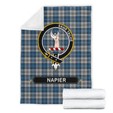 Clan Napier Tartan Crest Blanket 3 Sizes LX76 Clan Napier Tartan Today