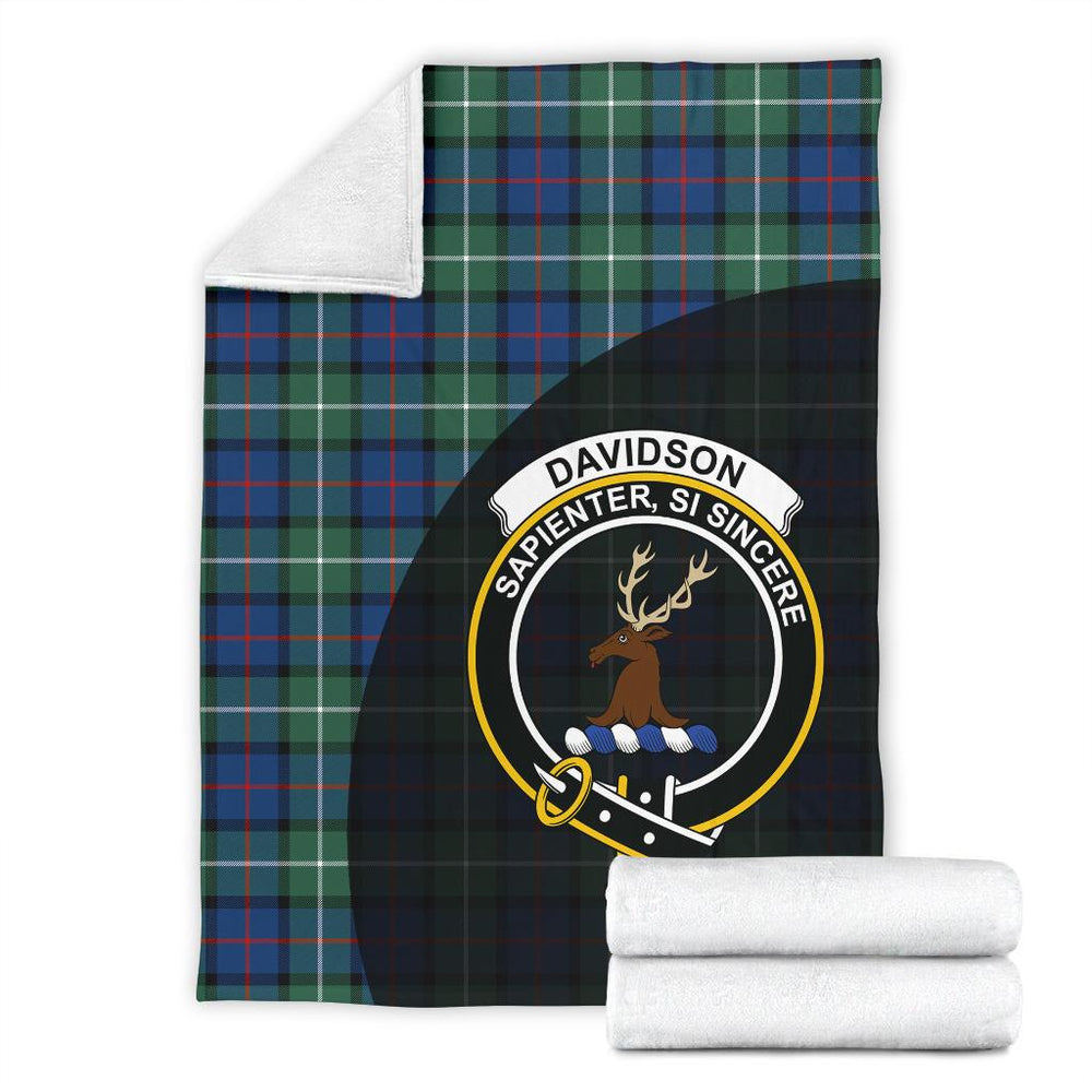 Clan Davidson of Tulloch Tartan Crest Blanket 3 Sizes UX96 Clan Davidson Tartan Today