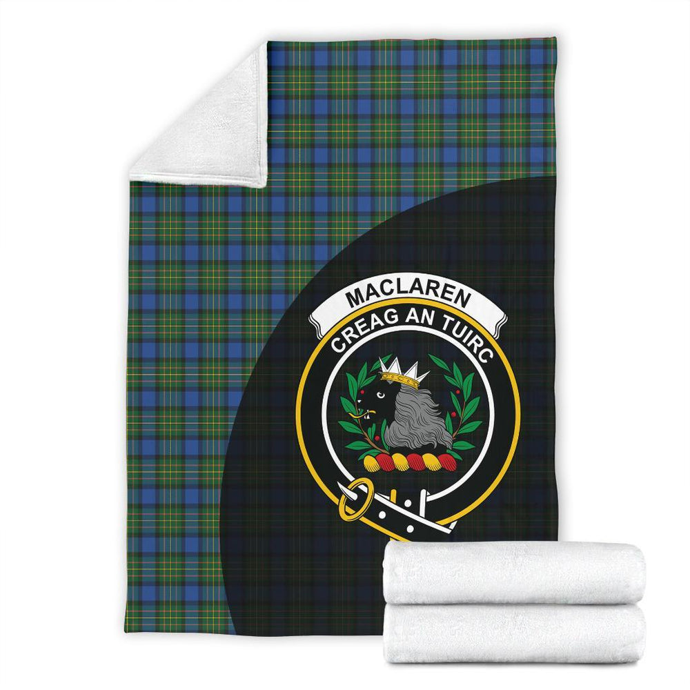Clan MacLaren Ancient Tartan Crest Blanket Wave Style HI78 Clan Hall Tartan Today