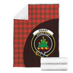 Clan Grant Weathered Tartan Crest Blanket Wave Style LU72 Clan Grant Tartan Today